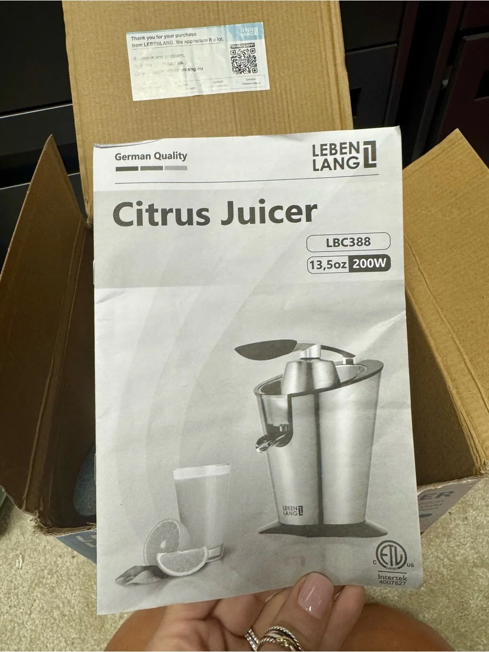 Leben Lang Stainless Silver Electric Citrus Juicer - High Yield